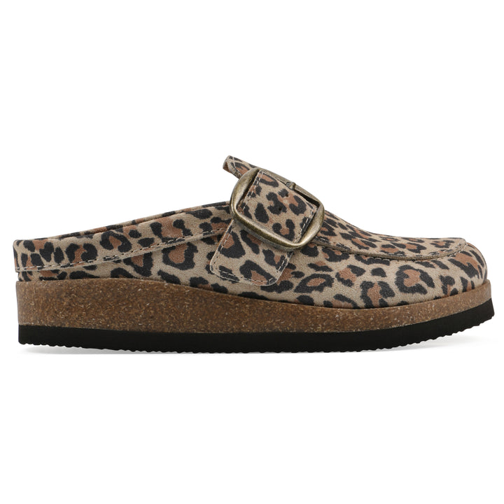 Bueno Footbeds Clog - Natural Leopard Suede