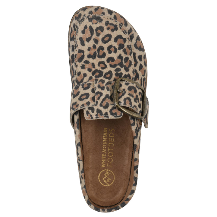 Bueno Footbeds Clog - Natural Leopard Suede