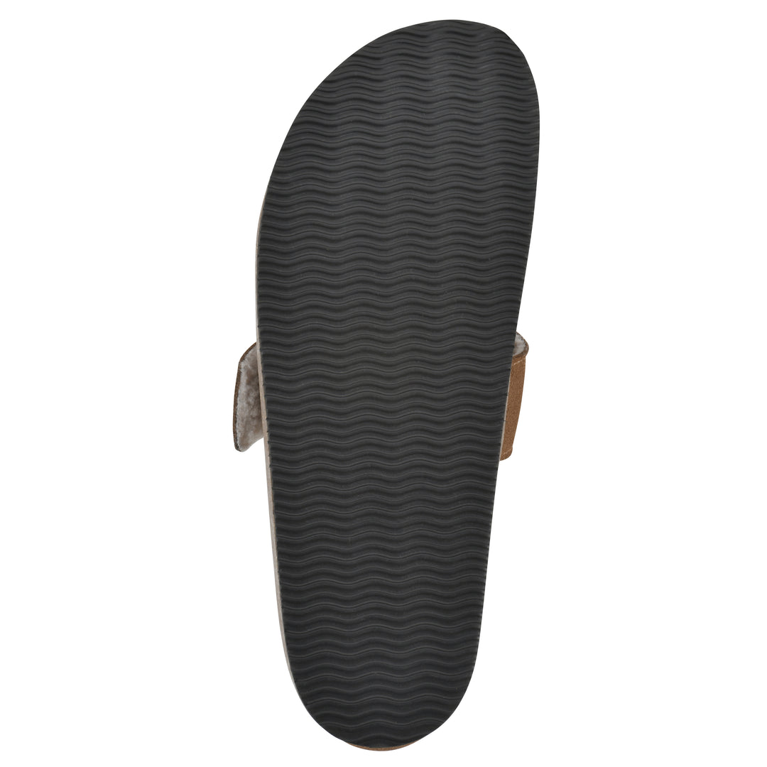 Bueno Footbeds Clog - Chestnut Suede with Faux Fur Lining