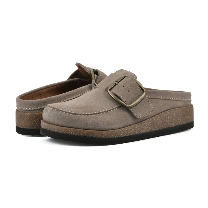 Bueno Footbeds Clog - Taupe Suede