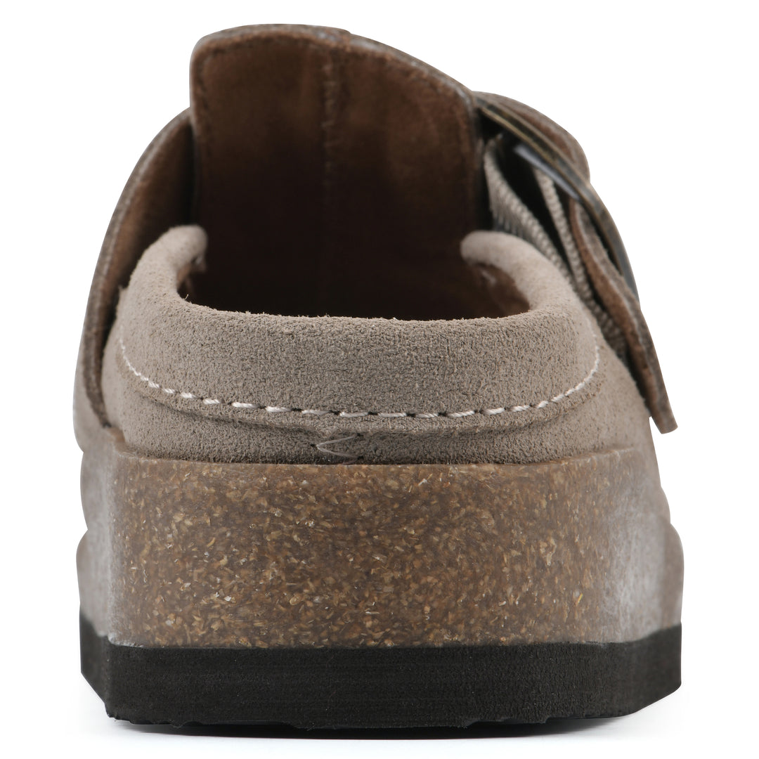 Bueno Footbeds Clog - Taupe Suede