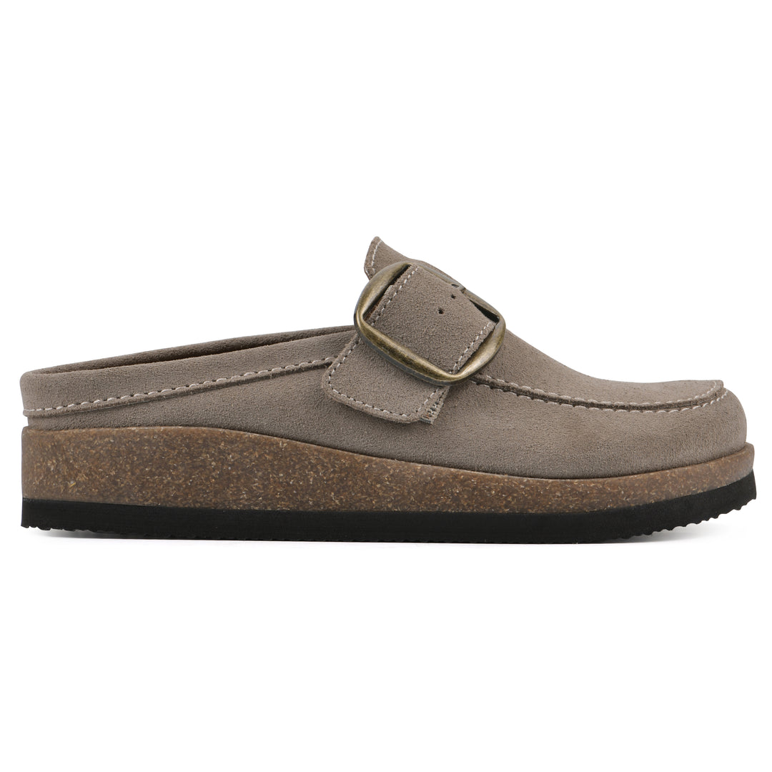 Bueno Footbeds Clog - Taupe Suede