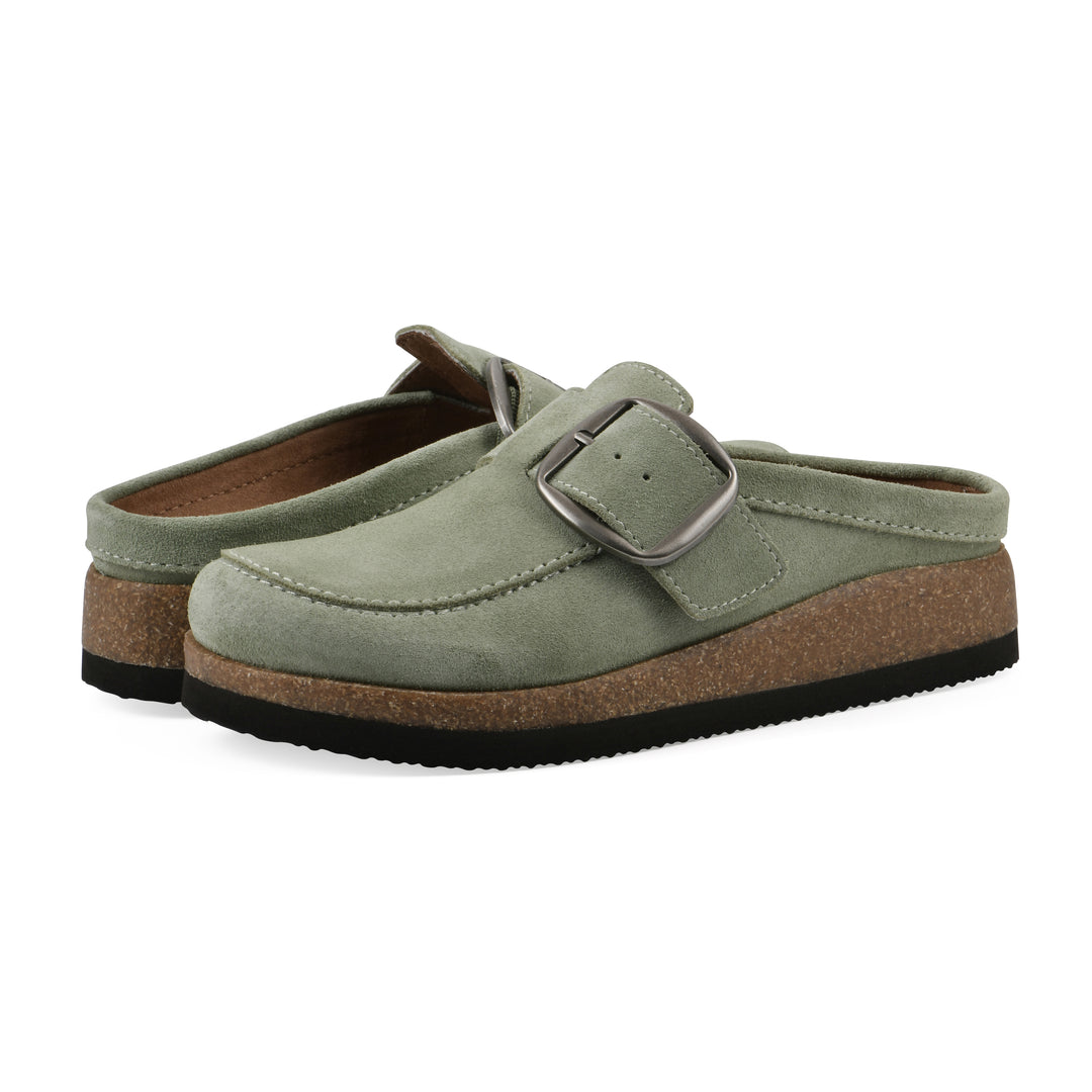 Bueno Footbeds Clog - Sage Green Suede