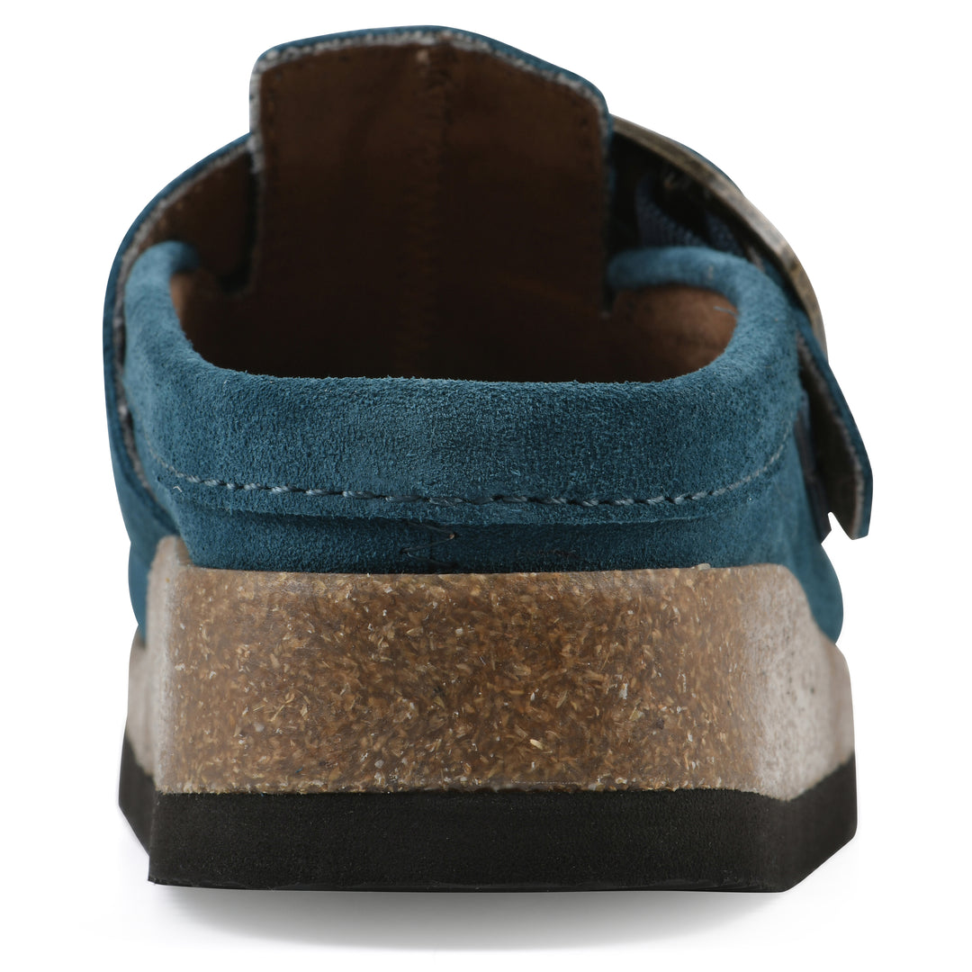 Bueno Footbeds Clog - Petro Blue Suede