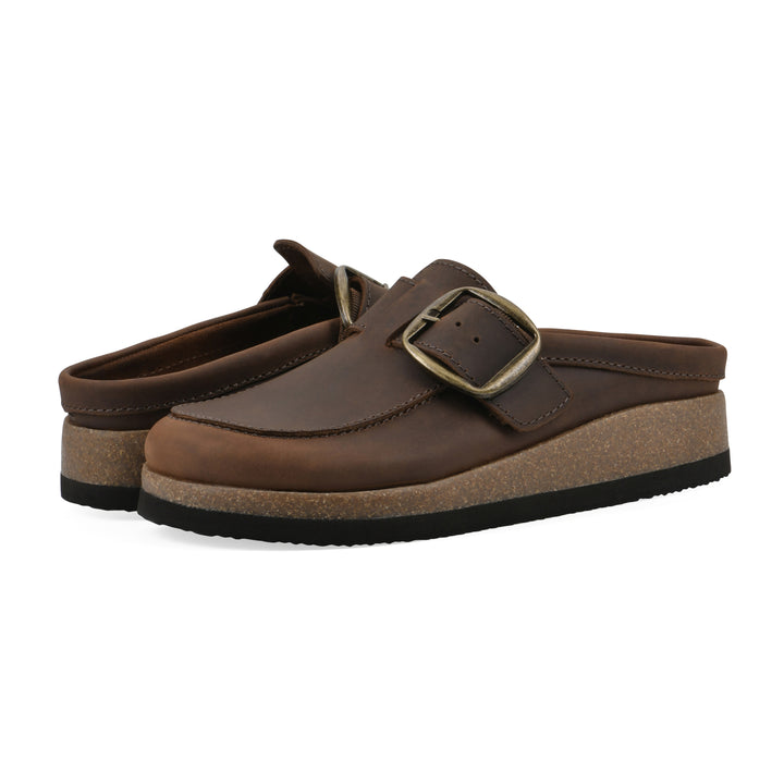 Bueno Footbeds Clog - Brown Leather