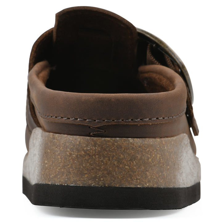 Bueno Footbeds Clog - Brown Leather