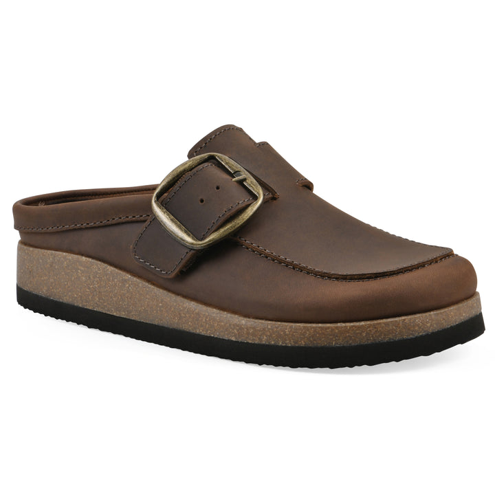 Bueno Footbeds Clog - Brown Leather