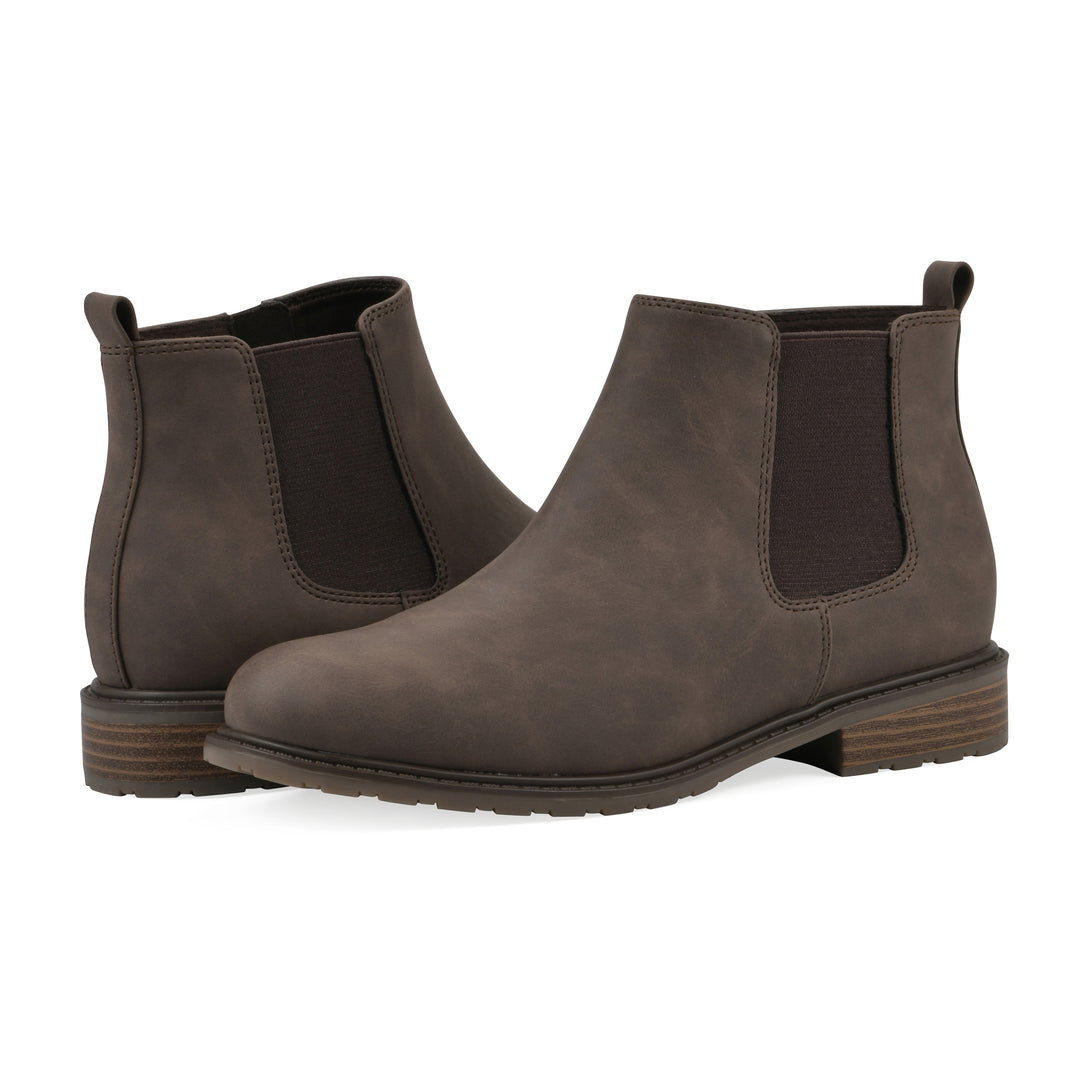 Caching Bootie - Brown Faux Leather