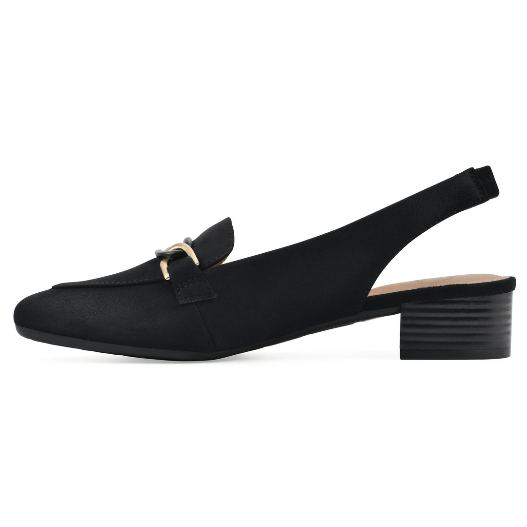 Boreal Slingback Heel - Black Fabric