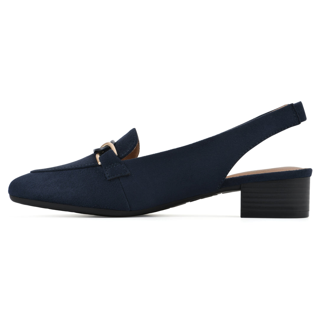 Boreal Slingback Heel - Navy Fabric