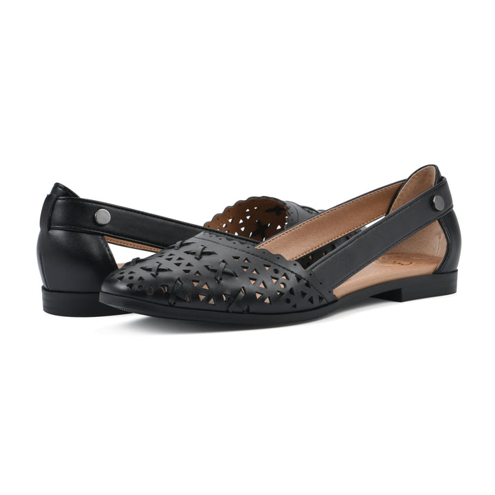 Nobler Flat - Black Faux Leather
