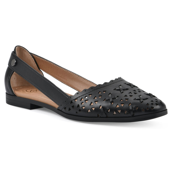 Nobler Flat - Black Faux Leather