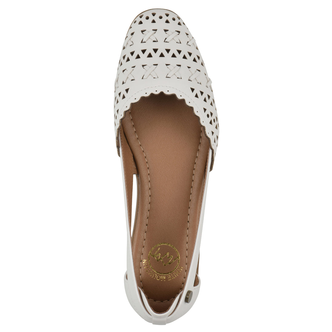 Nobler Flat - White Faux Leather