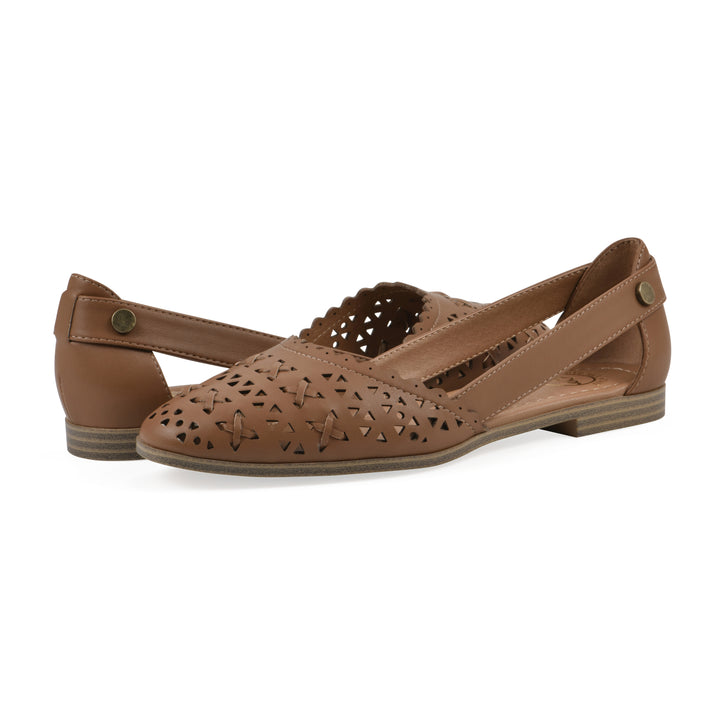 Nobler Flat - Tan Faux Leather