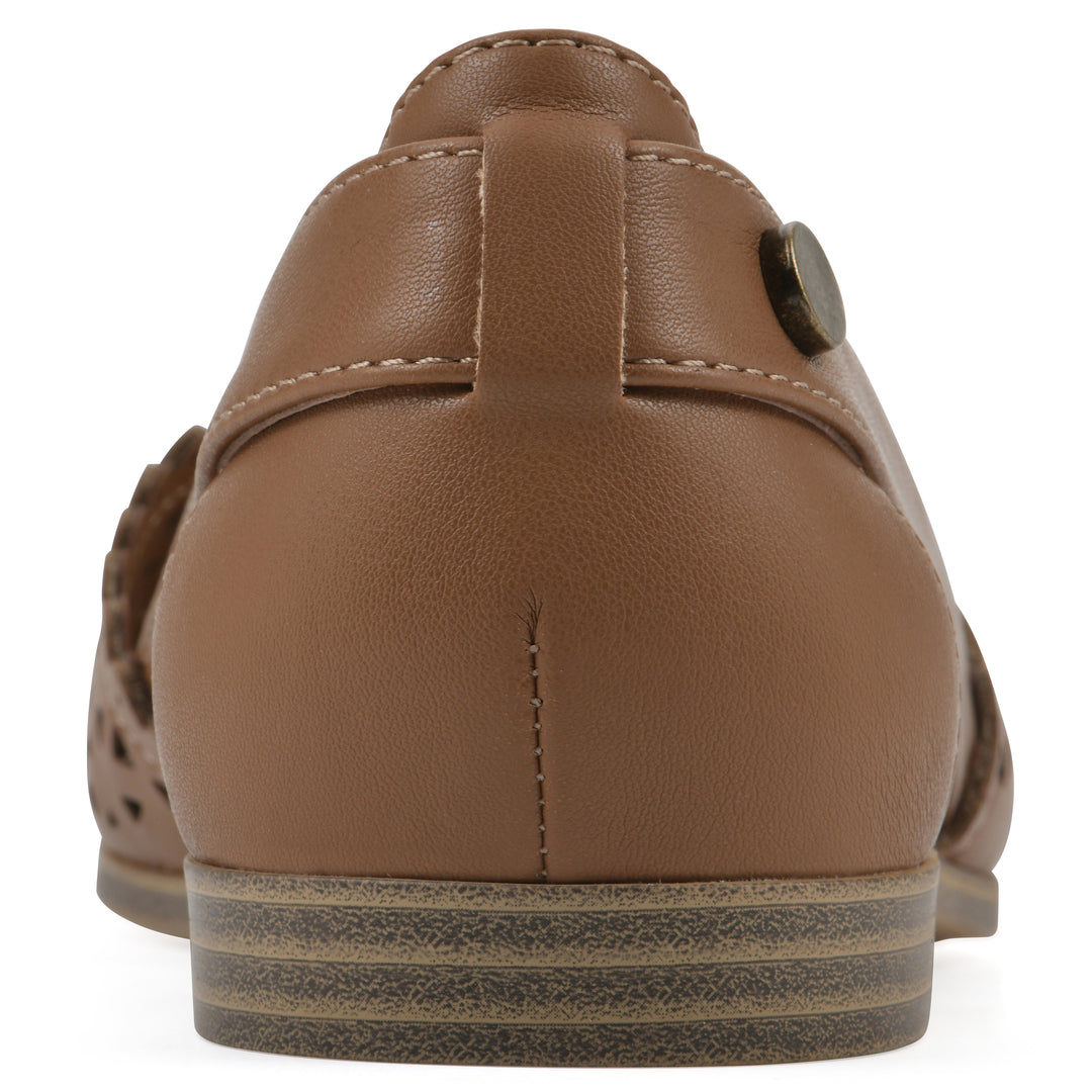 Nobler Flat - Tan Faux Leather