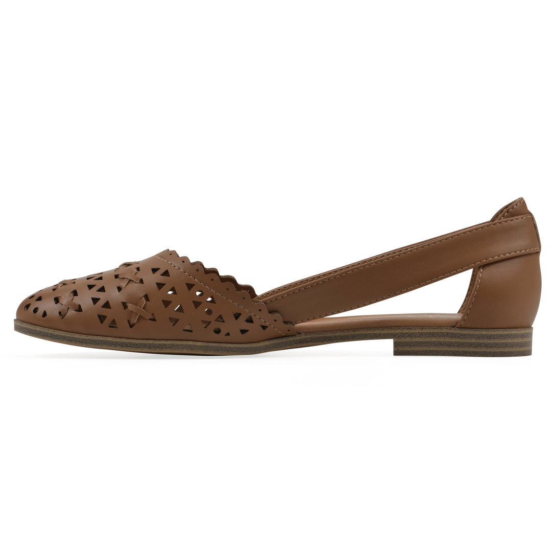Nobler Flat - Tan Faux Leather
