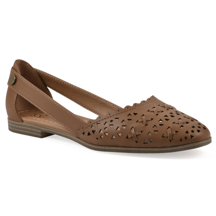 Nobler Flat - Tan Faux Leather