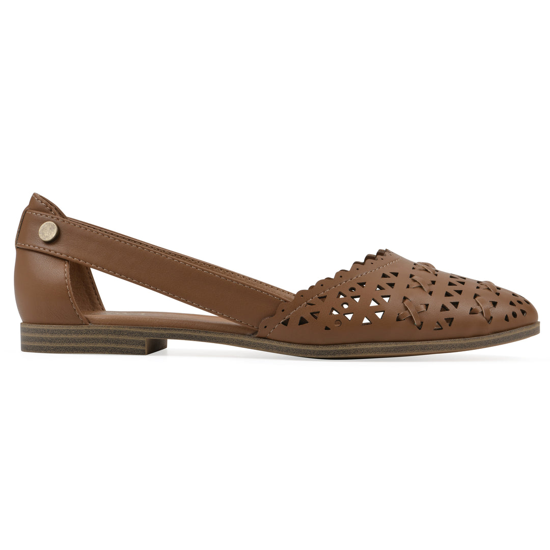 Nobler Flat - Tan Faux Leather