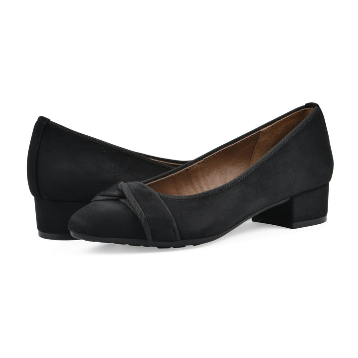 Bordeaux Heel - Black Fabric