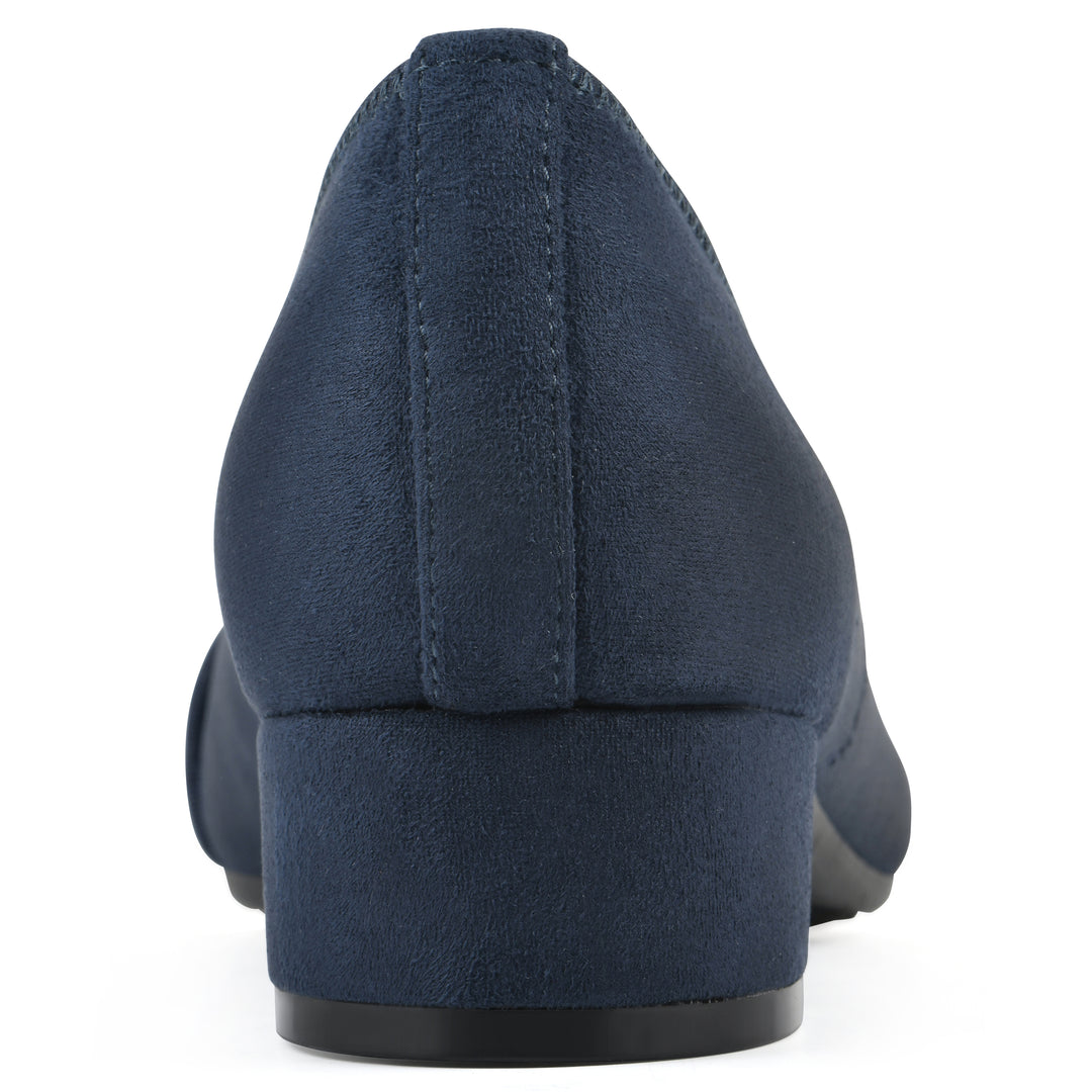 Bordeaux Heel - Navy Fabric