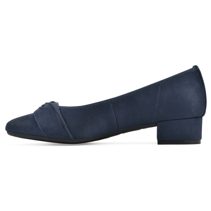 Bordeaux Heel - Navy Fabric