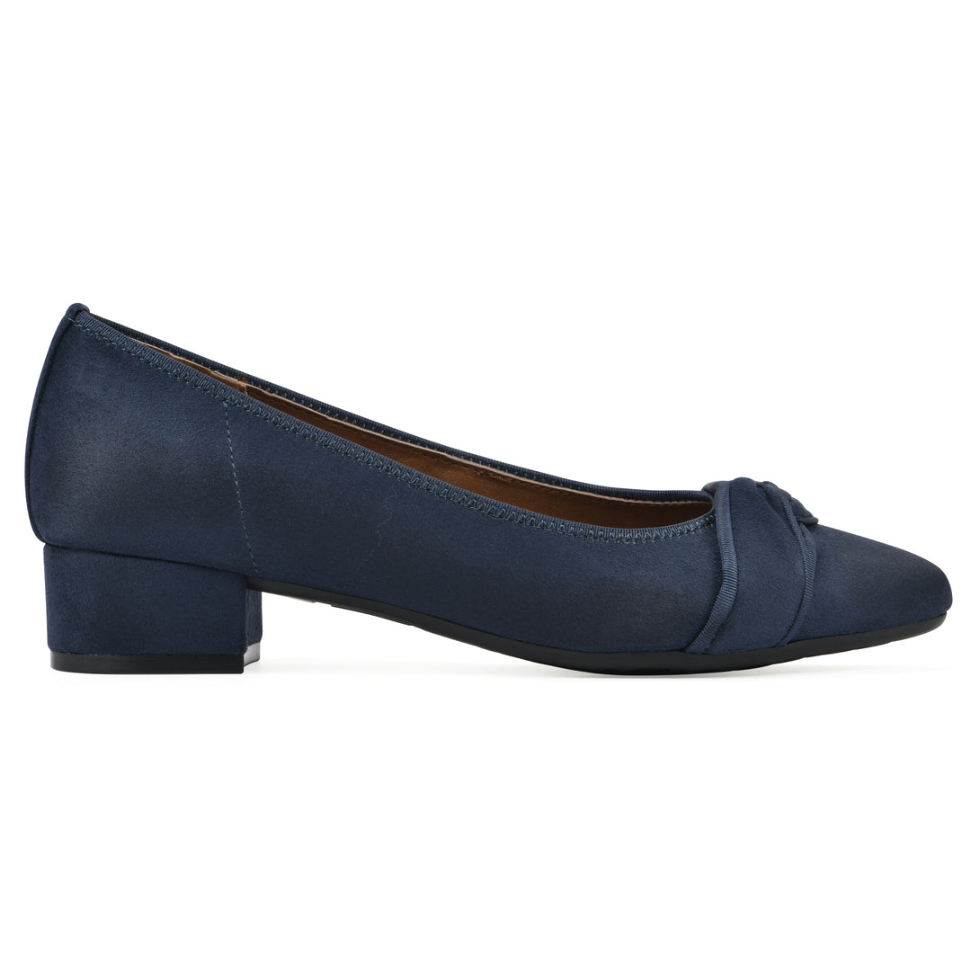Bordeaux Heel - Navy Fabric