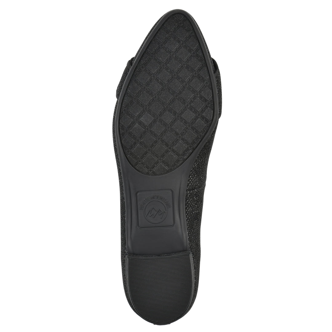Bordeaux Heel - Black Glitter Fabric