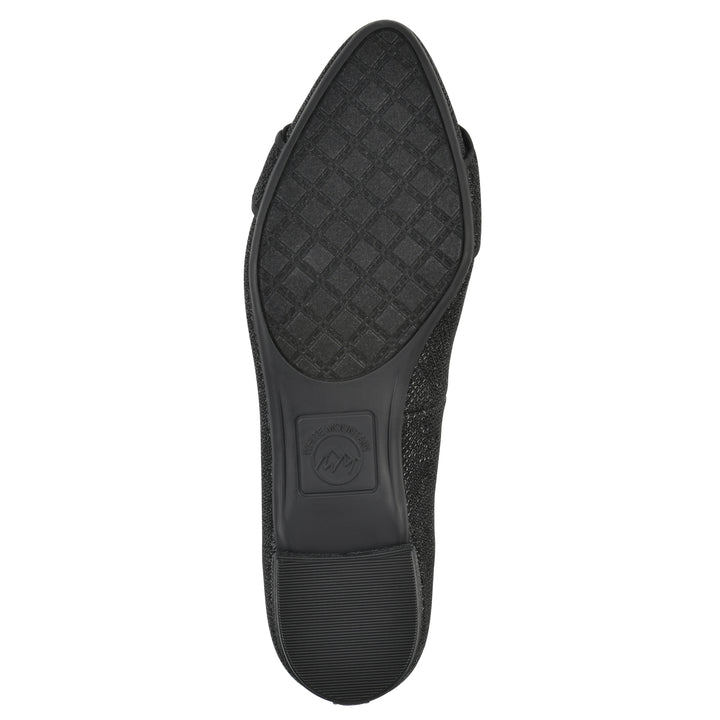 Bordeaux Heel - Black Glitter Fabric