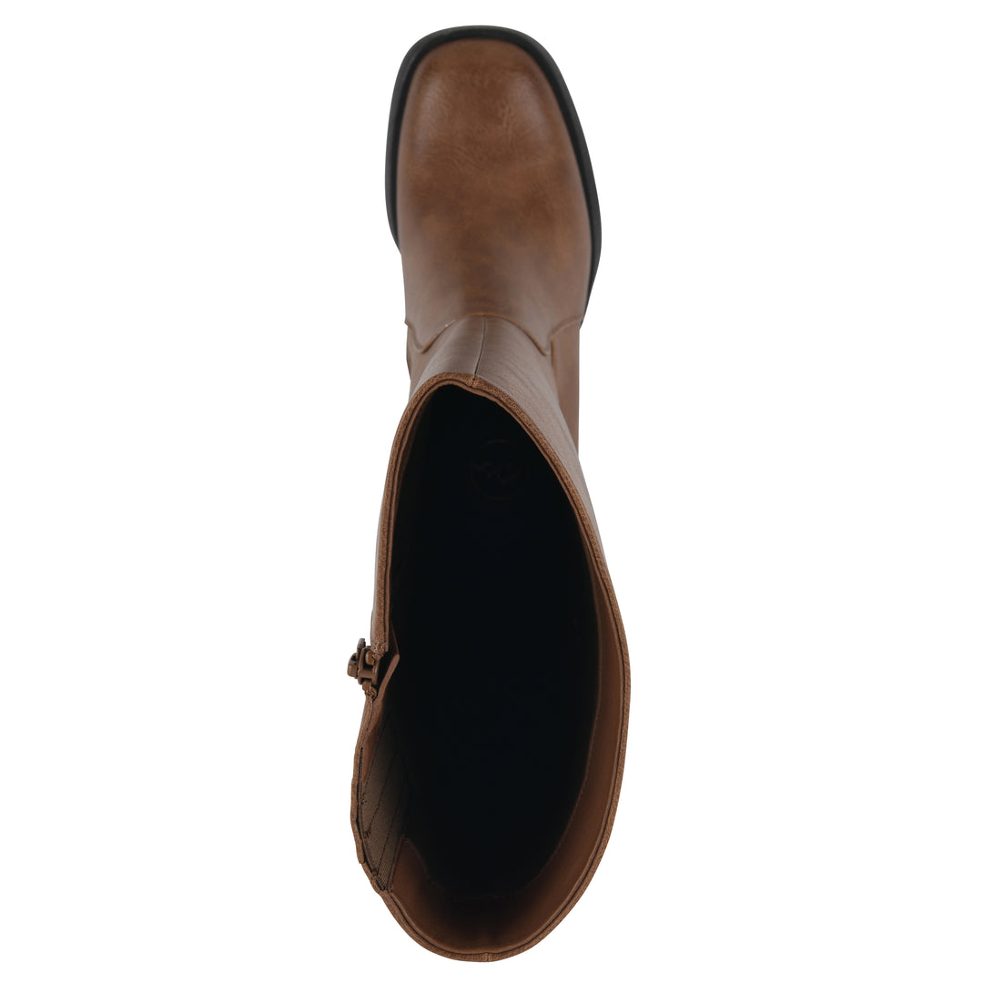 Mackle Tall Boot - Dark Natural Faux Leather