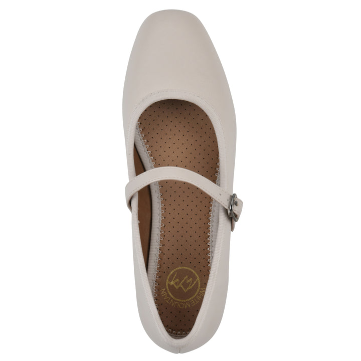 Boch Flat - Eggshell Faux Leather
