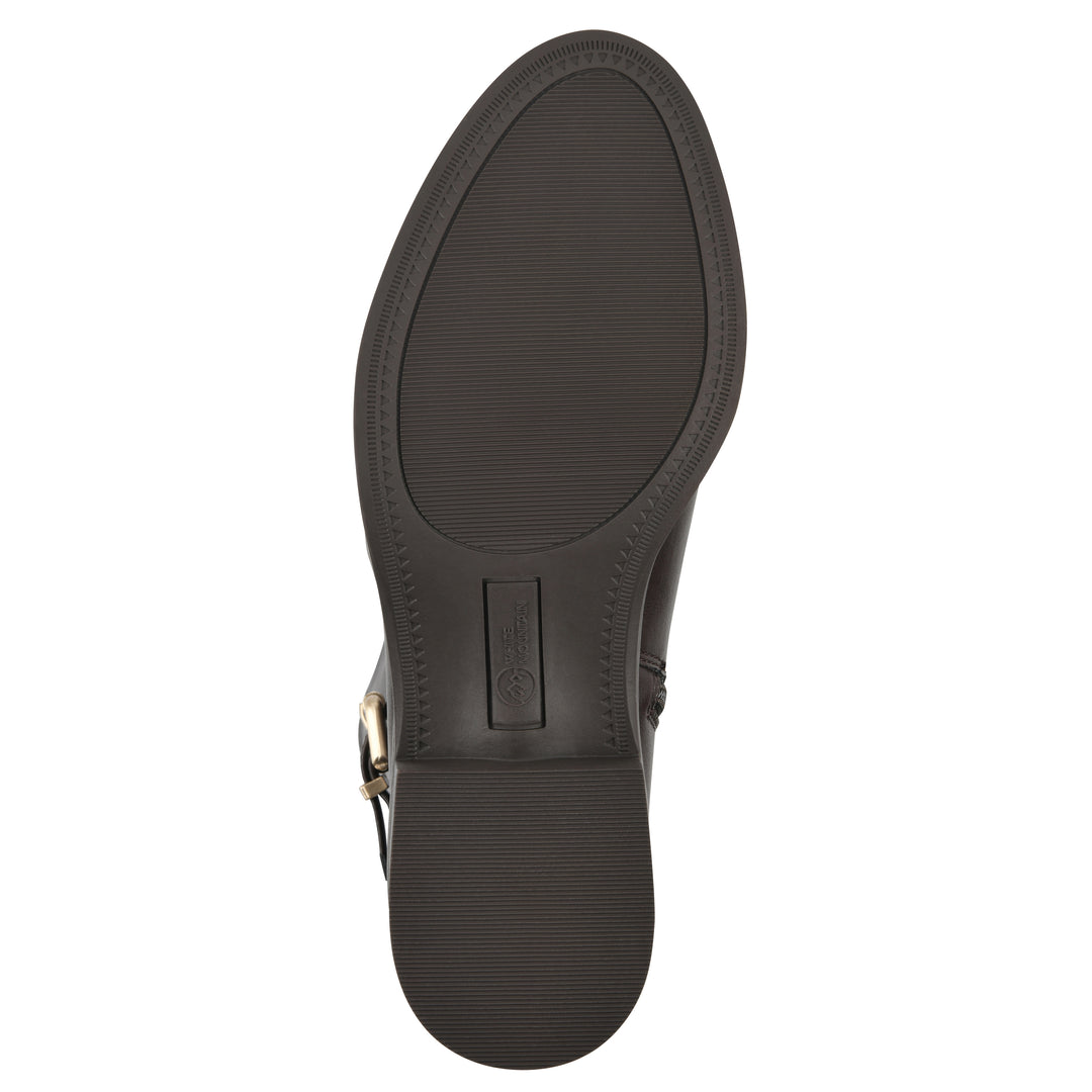 Custard Tall Boot - Dark Brown Faux Leather
