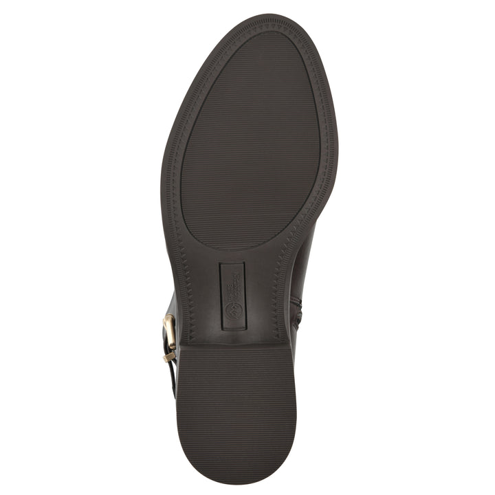 Custard Tall Boot - Dark Brown Faux Leather