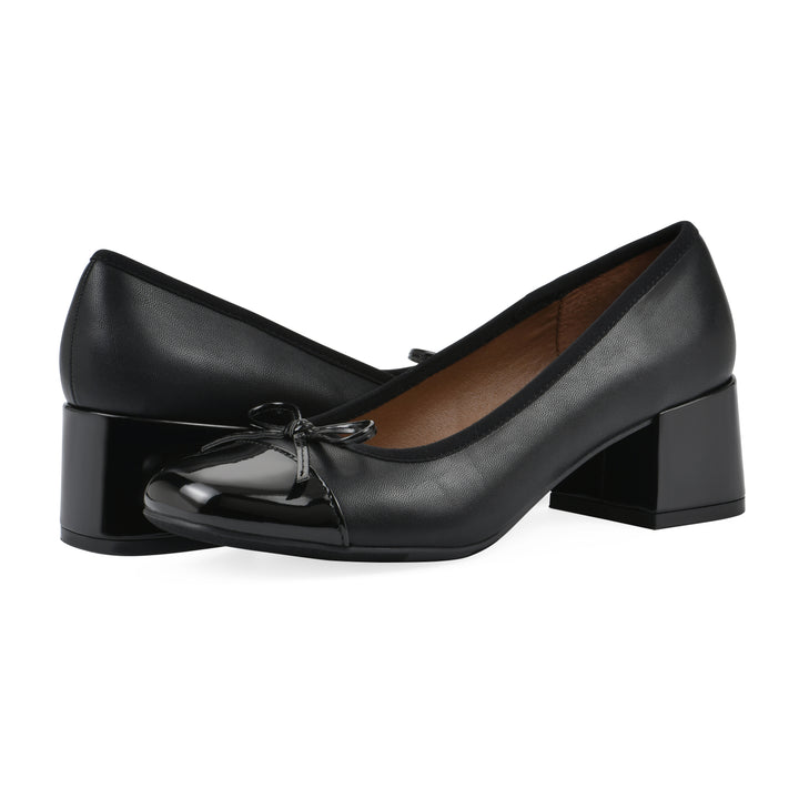 Lately Heel - Black Faux Leather