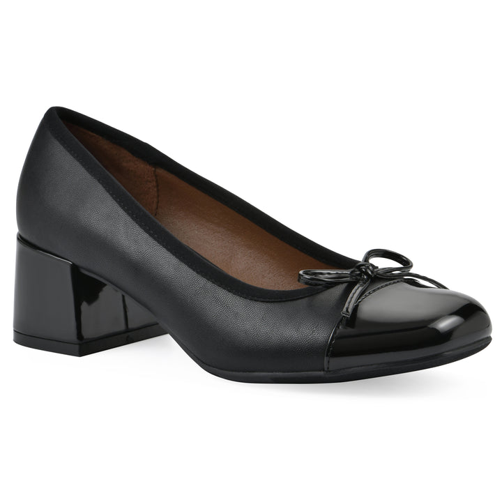 Lately Heel - Black Faux Leather