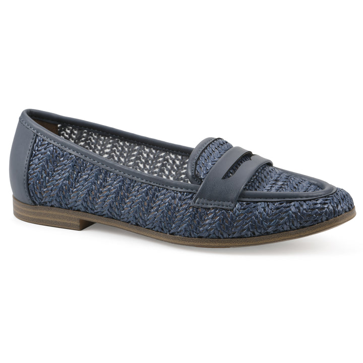 North Loafer - Blue Raffia