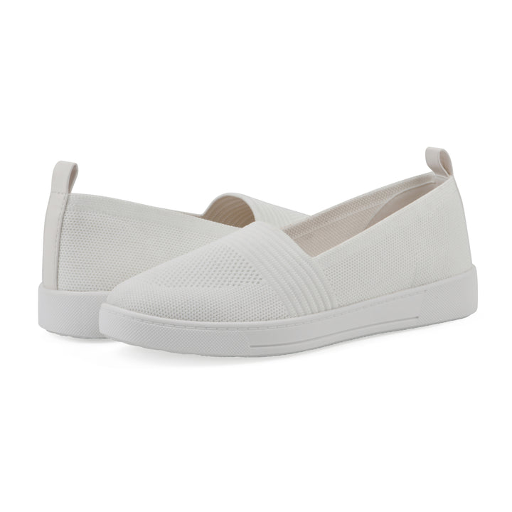 Upright Sneaker - White Fabric
