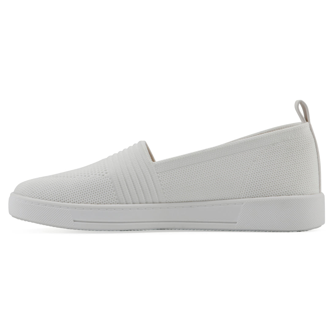 Upright Sneaker - White Fabric