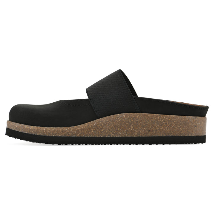 Bassi Clog - Black Leather
