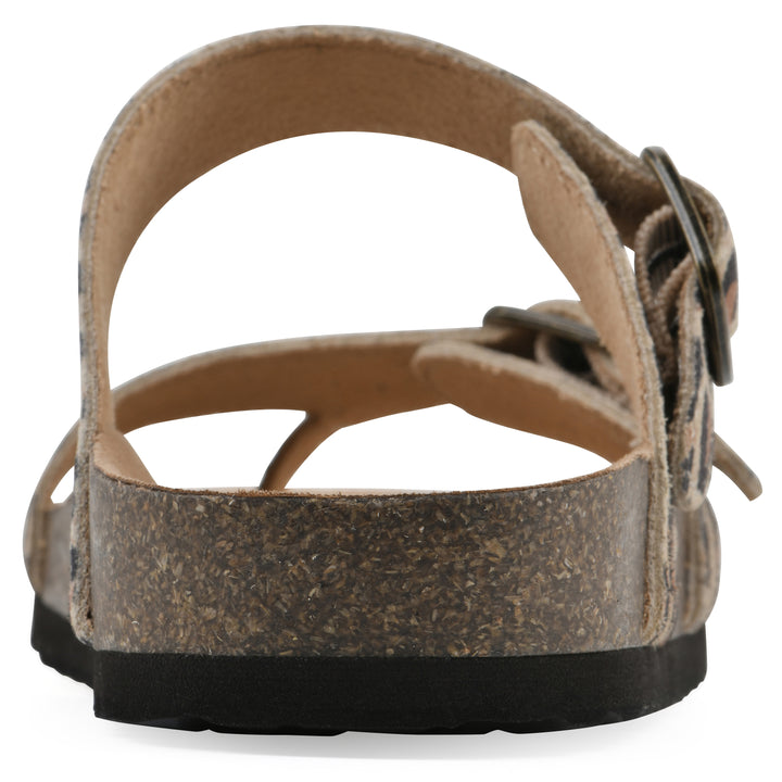 Grams Footbeds Sandal - Natural Leopard Print Suede