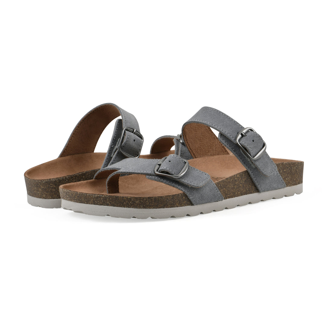 Grams Footbeds Sandal - Blue Raspberry Suede