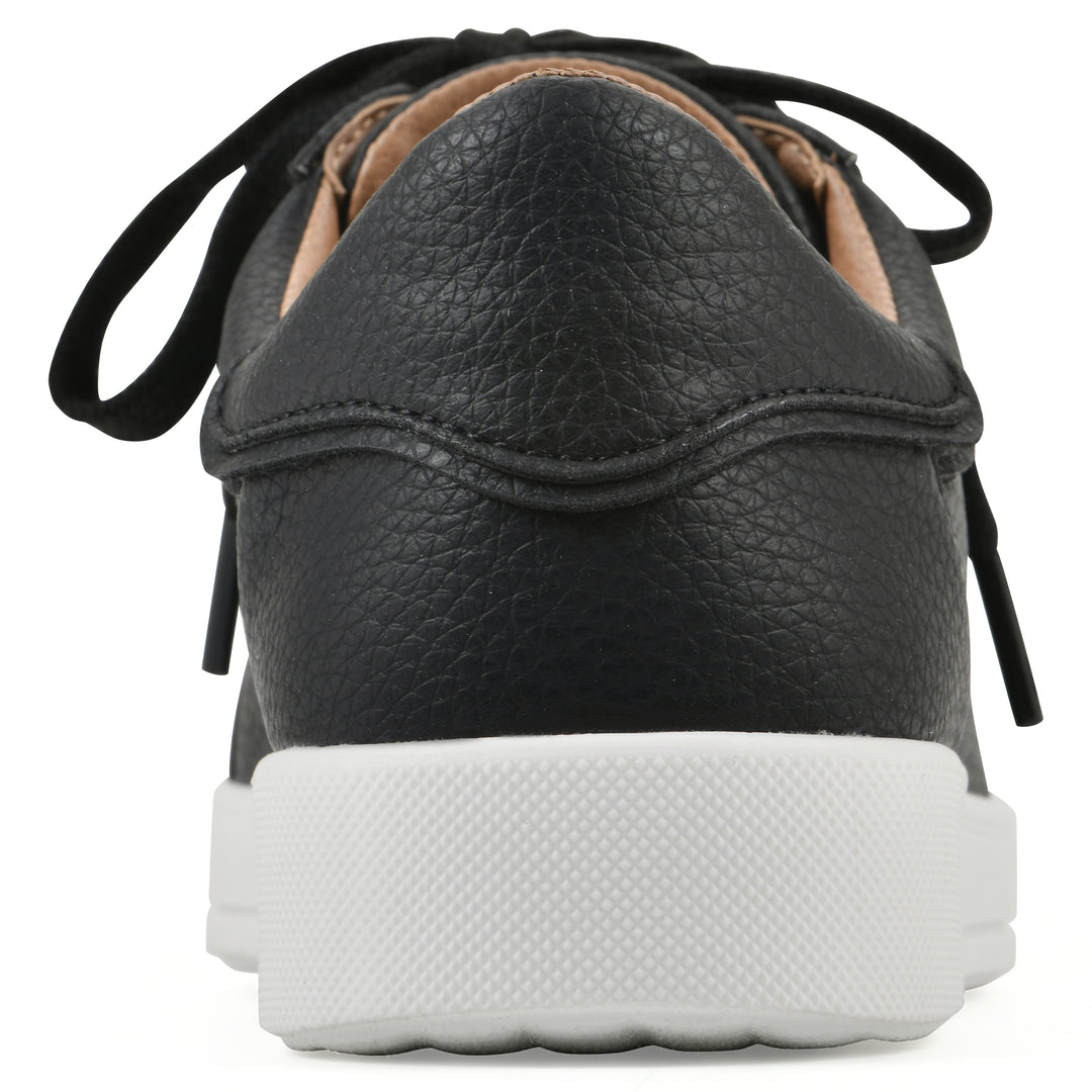 Uniform Sneaker - Black Faux Leather