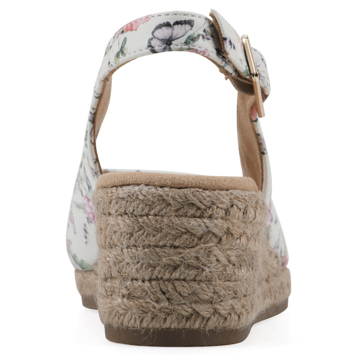 Maize Wedge - White Butterfly Fabric