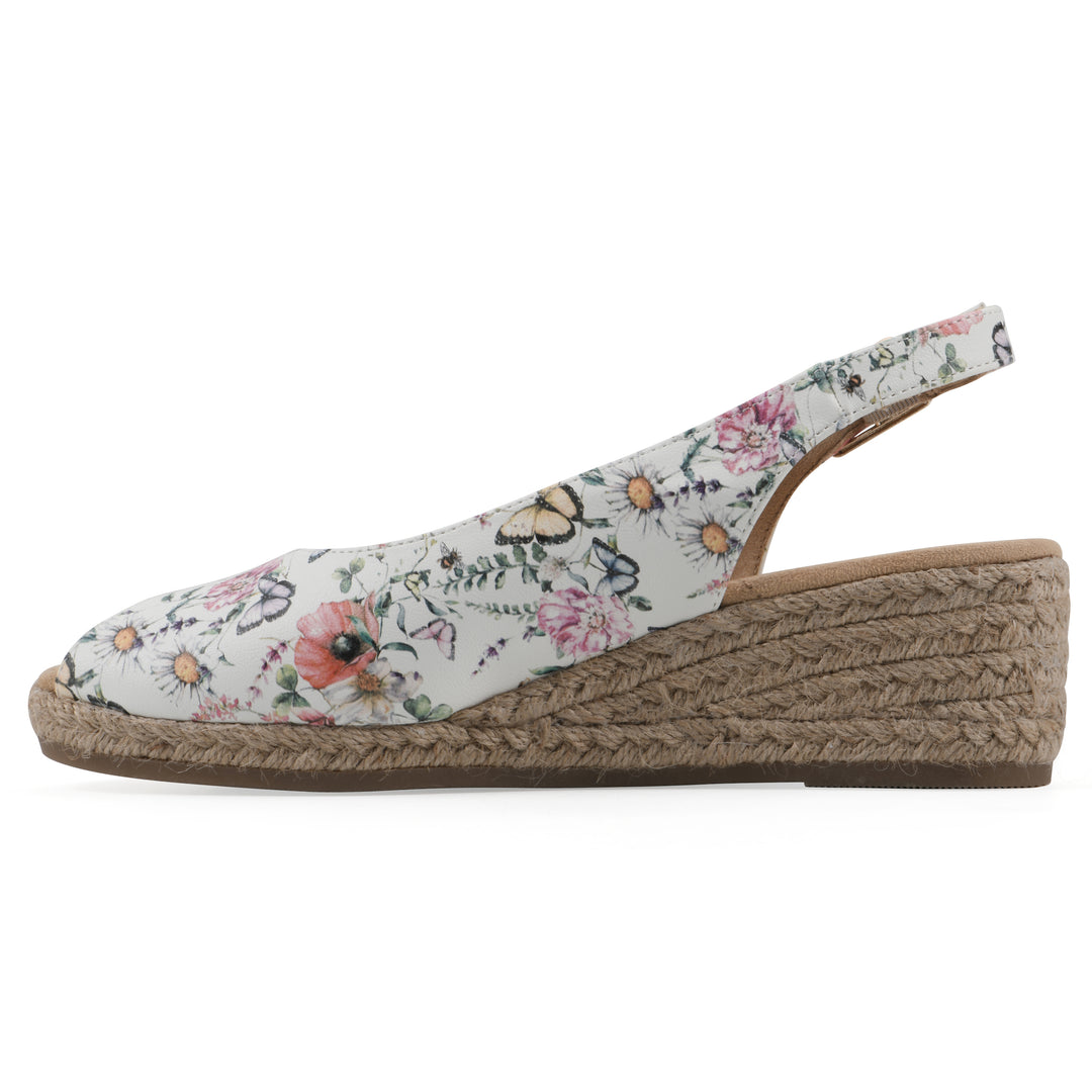 Maize Wedge - White Butterfly Fabric
