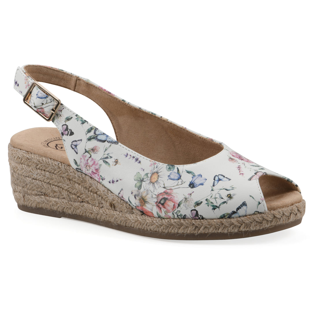 Maize Wedge - White Butterfly Fabric
