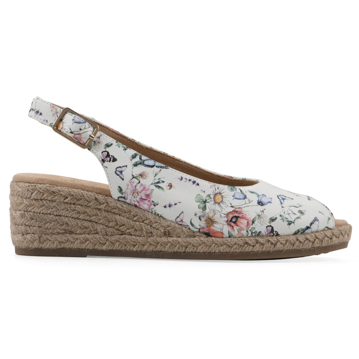 Maize Wedge - White Butterfly Fabric