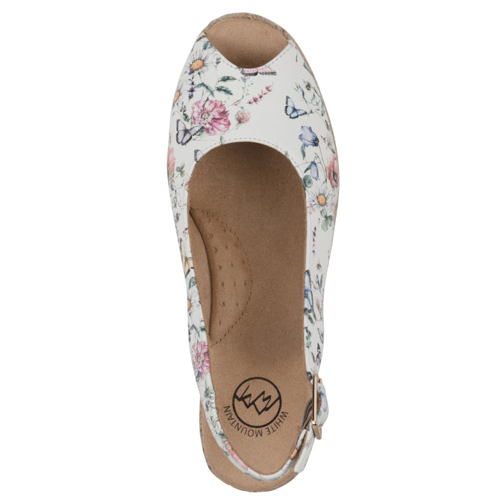 Maize Wedge - White Butterfly Fabric