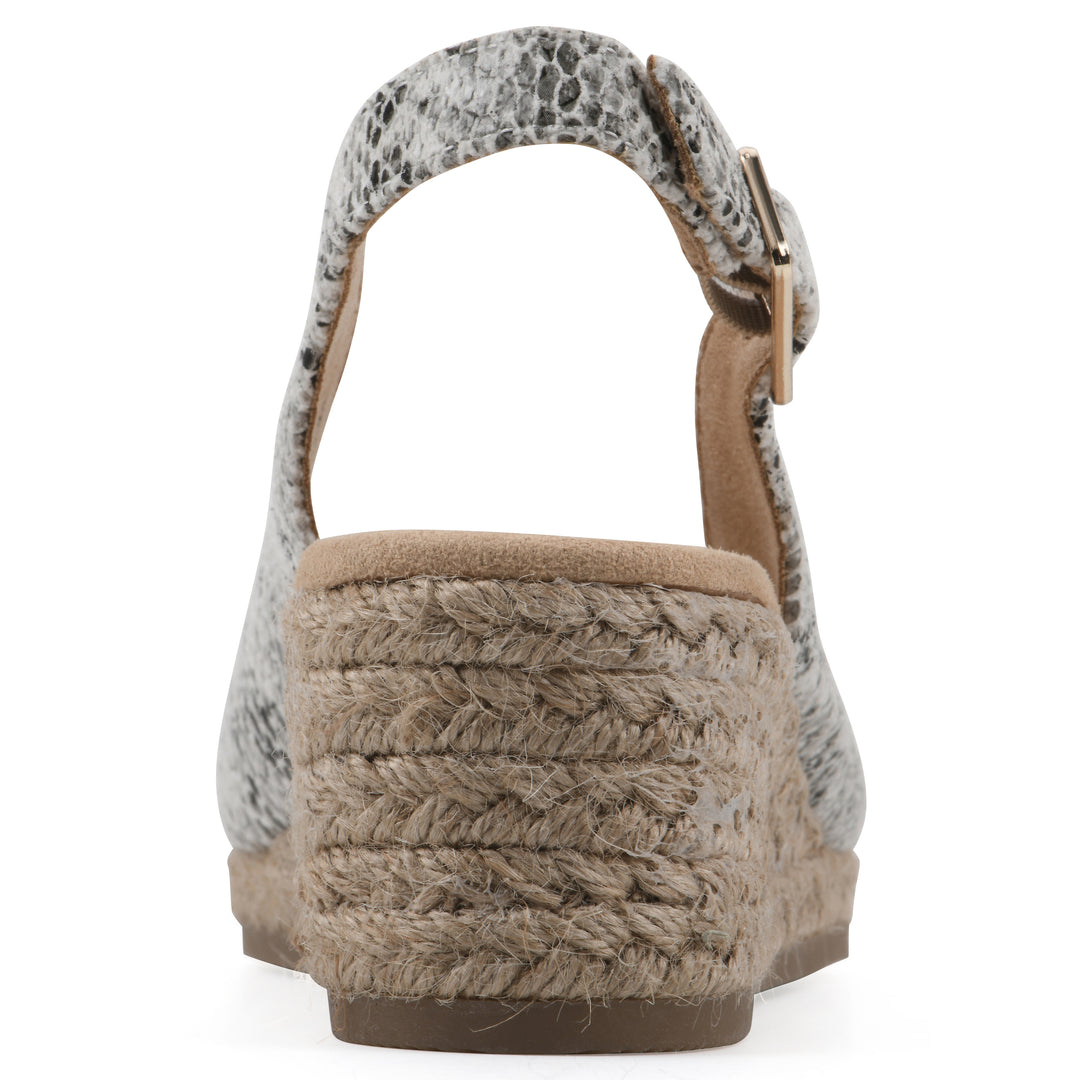 Maize Wedge - Black & White Snake Fabric