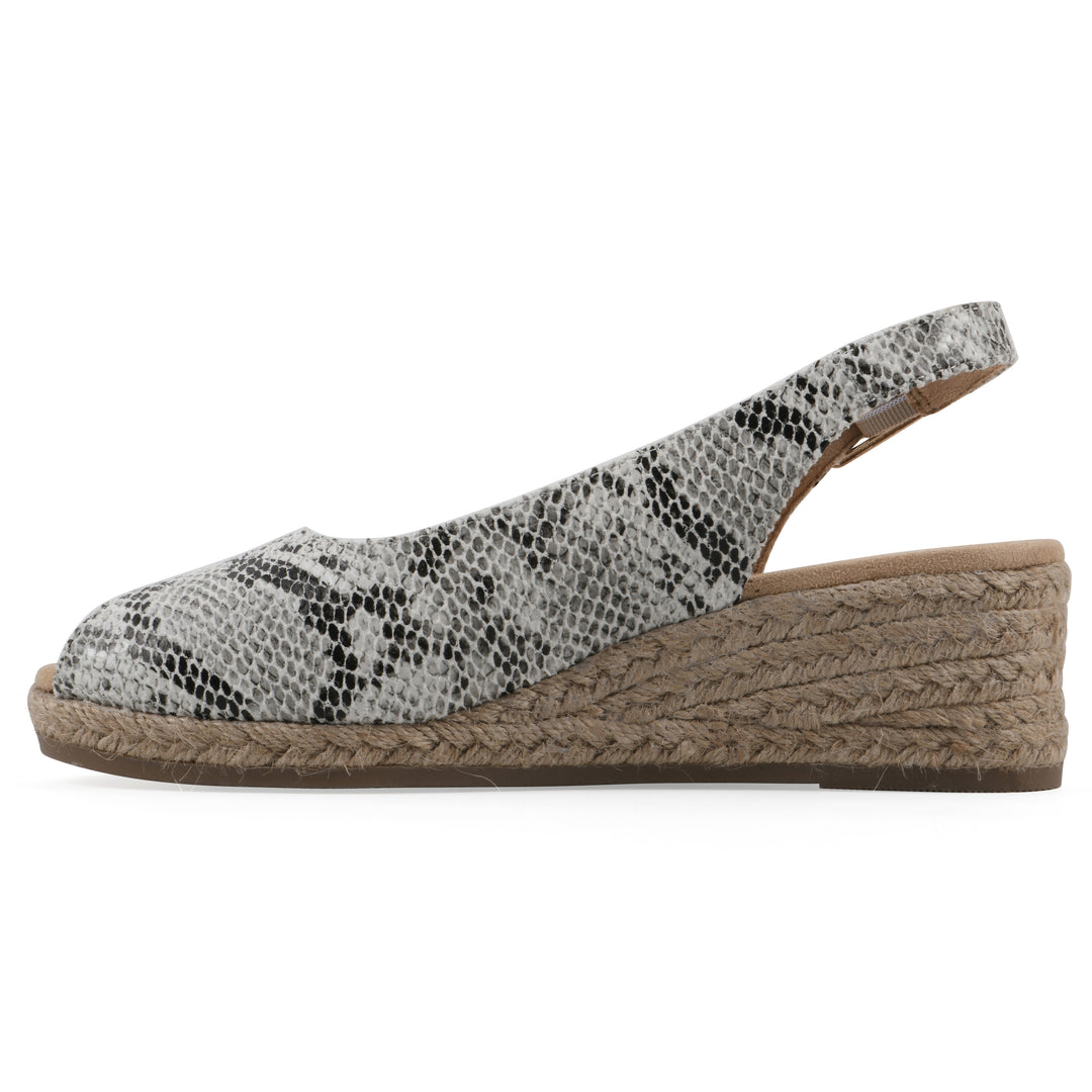 Maize Wedge - Black & White Snake Fabric