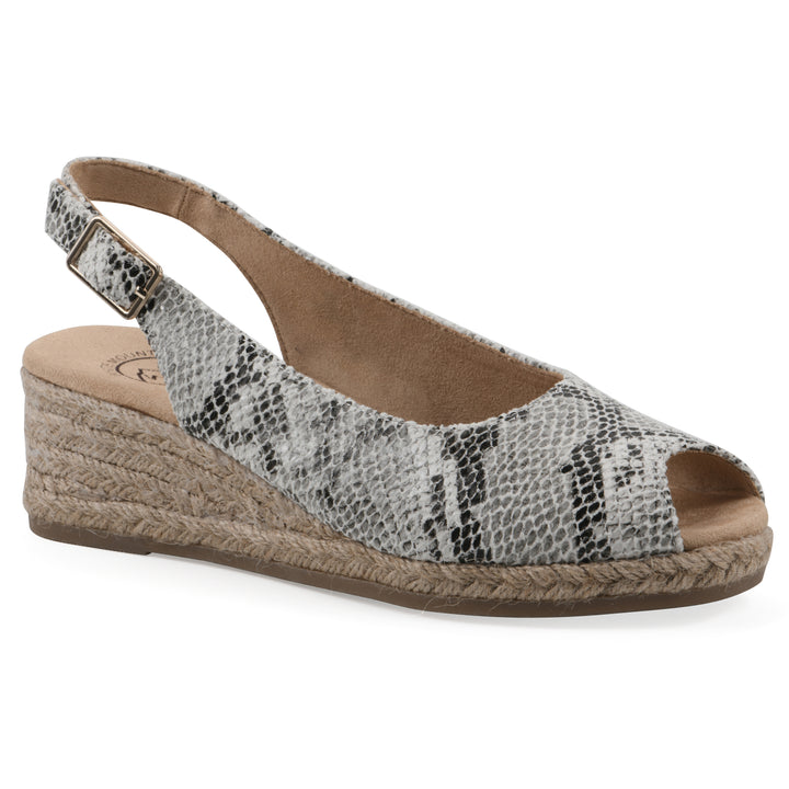 Maize Wedge - Black & White Snake Fabric