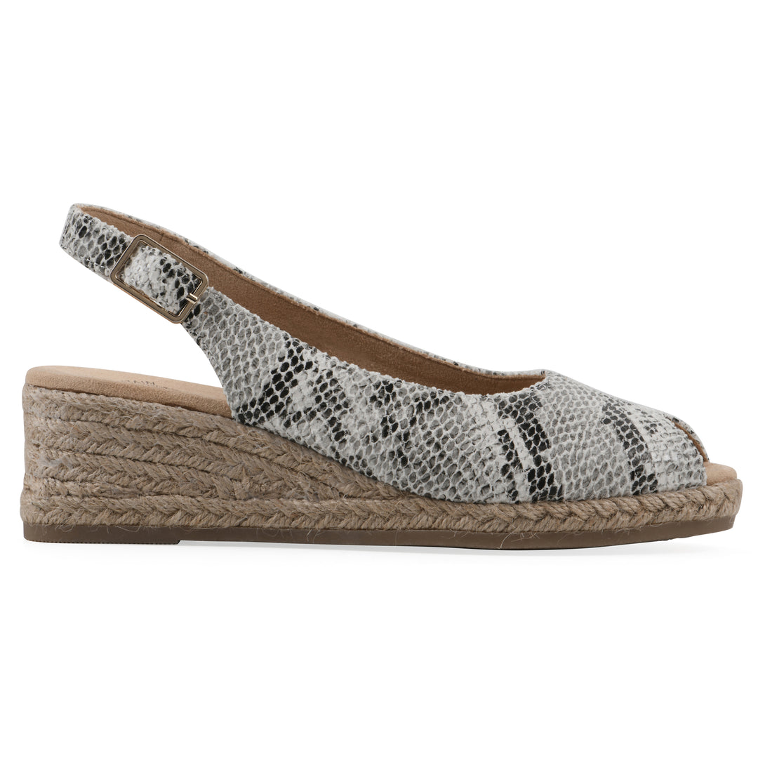 Maize Wedge - Black & White Snake Fabric